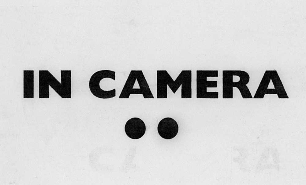 Kryptische Konzepte: Carl Peter, Ausstellung In camera, Einladungskarte